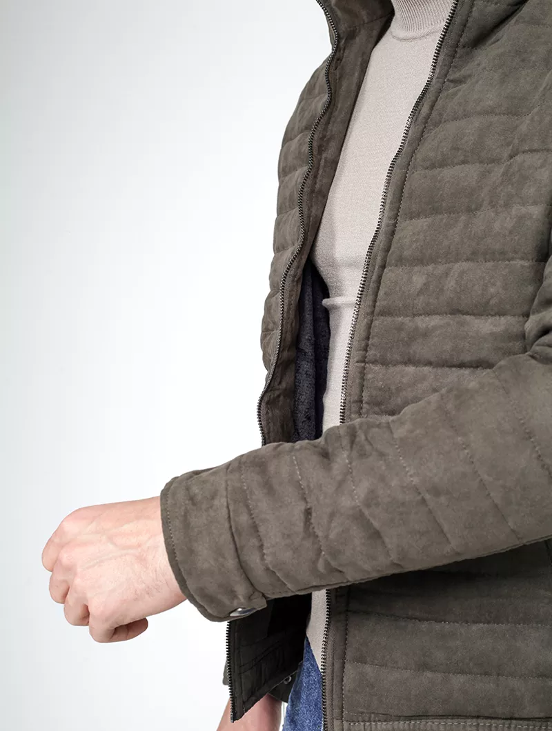 Blouson zippé aspect velours